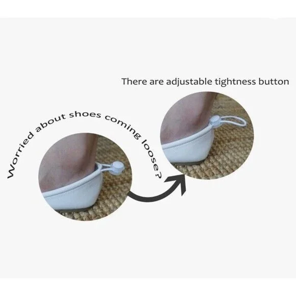 FEVERSOLE Women Size 6 Shoes Soft Cushion Black Elastic Adjustable Ballet - Picture 12 of 12